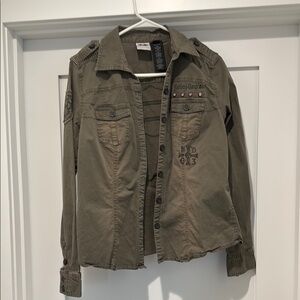 Harley-Davidson Olive Green Button-Up Shirt